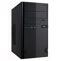 Case 727-22 Black M-ATX USB 3.0 "Steel Brushed" NO PSU