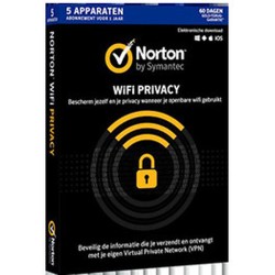 Norton WiFi Privacy 5-Devices 1 jaar Norton WiFi Privacy 5-Devices 1 jaar