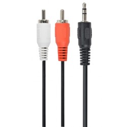 Audio Jack 3.5 mm Stereo Audiokabel naar 2 x RCA 1.5M