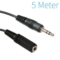 Audio Jack 3.5 mm Stereo Audio Extension Verlengkabel 5M