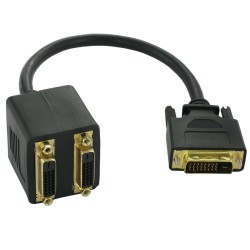 DVI-D Dual Link 24+1 Splitter Monitor Adapter