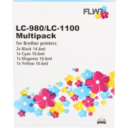 Brother LC-980 / LC-1100 FLWR Multipack 61ml XL Cartridges