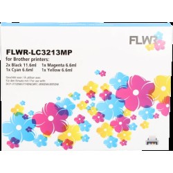 Brother LC-3211 FLWR Multipack Zwart en Kleur (Compatible XXL) Cartridges