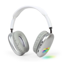 Bluetooth Stereo Headset met LED lichteffect Wit/Zilver