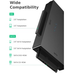 USB 3.0 naar 2.5&3.5 inch SATA III&IDE Adapter
