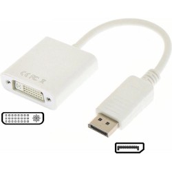 DisplayPort M - DVI F Adapter Wit 10cm DisplayPort M - DVI F Adapter Wit 10cm