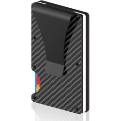 Kaarthouder met RFID koolstofvezel voor 4 kaarten Metal Kaarthouder met RFID koolstofvezel voor 4 kaarten Metal