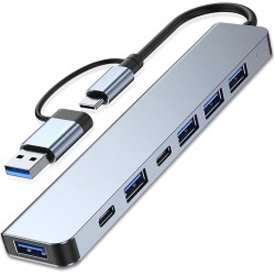USB-C & 3.0 & USB 2,0 7 in 1 Port HUB USB-C & 3.0 & USB 2,0 7 in 1 Port HUB