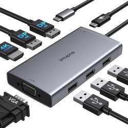 USB_C 3,0 8 in 1 Port 4K Hub Dockingstation USB_C 3,0 8 in 1 Port 4K Hub Dockingstation