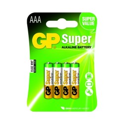 GP Super Alkaline AAA Micro Penlite, Blister 4