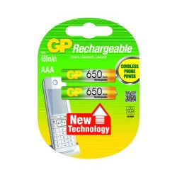 GP NiMH oplaadbare AAA Micro penlite (650mAh), blister 2