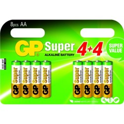 GP Super Alkaline AA Mignon penlite, multipack 8