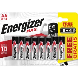 Energizer Max | AA-batterijen | Alkaline | 8+4-pack